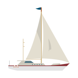 Icono de barco de yate de vela Transparent PNG