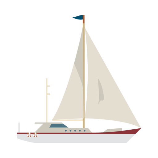 Icono de barco de yate de vela Diseño PNG