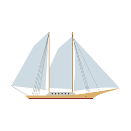 Ícone do navio escuna Desenho PNG
