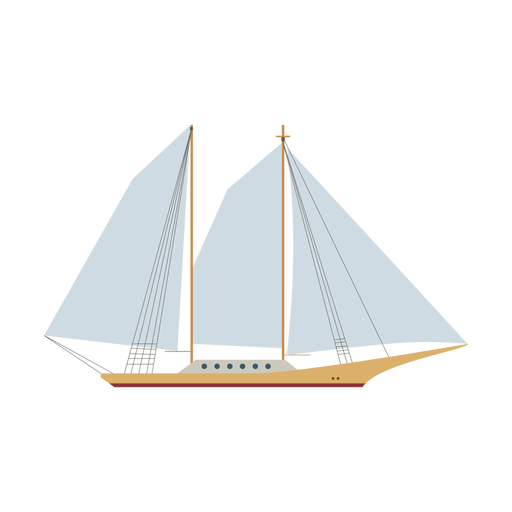 Ícone do navio escuna Desenho PNG