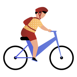 Son riding bycicle PNG Design