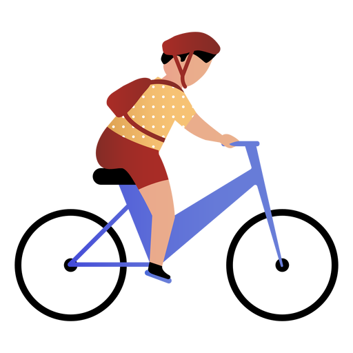Son riding bycicle PNG Design