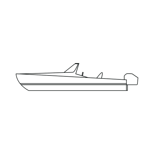 Linha de barco lancha Desenho PNG