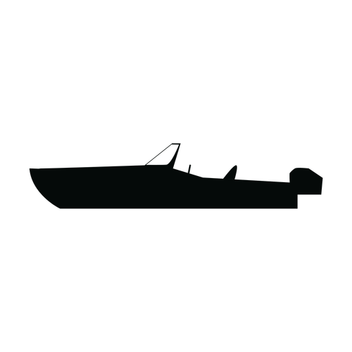 Speedboat boat silhouette