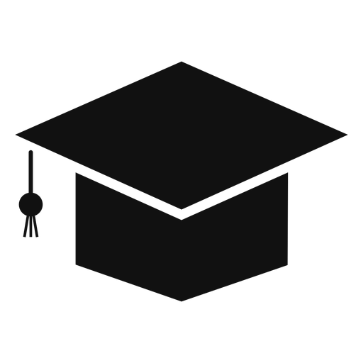 Square academic cap silhouette PNG Design