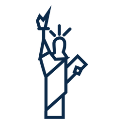Statue of liberty flat PNG Design