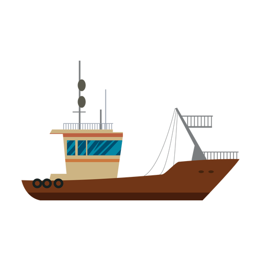 Icono de barco de transporte Diseño PNG