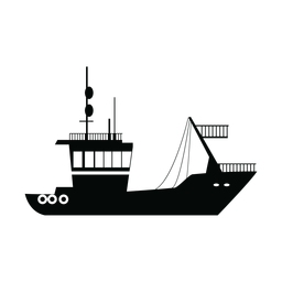 Transport ship silhouette PNG Design