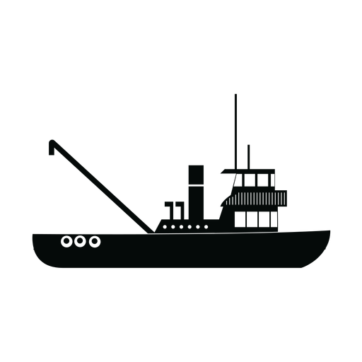 Schlepper Schiff Silhouette PNG-Design