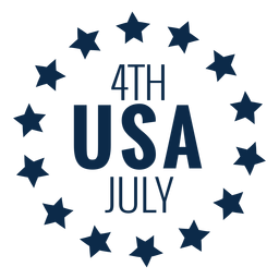Eua círculo de estrelas plana Desenho PNG