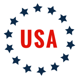 Usa círculo de icono de estrellas Diseño PNG