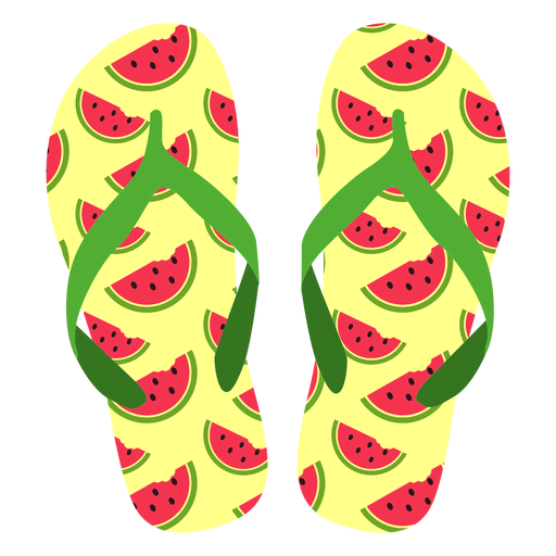 Watermelon slices flip flops PNG Design