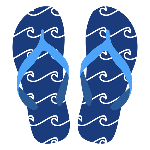 Chanclas con estampado de ondas Diseño PNG