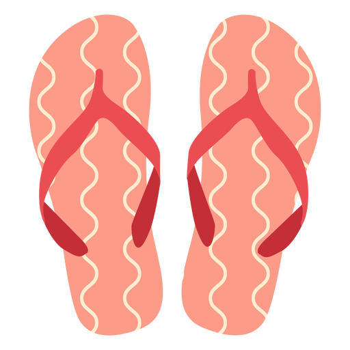 Flip-flops com linhas onduladas