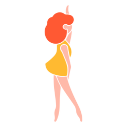 Woman ballet dancing icon PNG Design