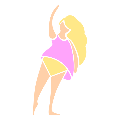 Woman ballet exercise icon