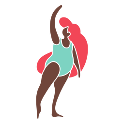 Icono de pose de ballet de mujer Transparent PNG