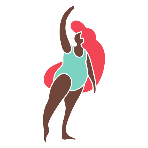 Woman ballet pose icon