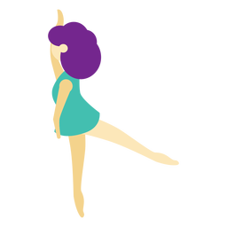 Woman ballet position ballet PNG Design