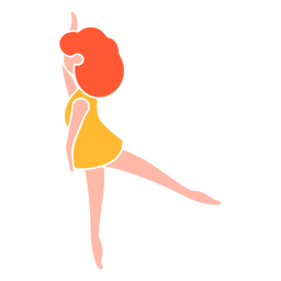 Icono de posición de ballet de mujer Diseño PNG