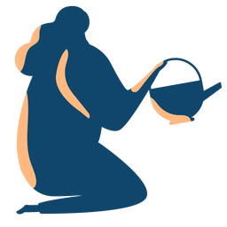 Frau die Silhouette wässert PNG-Design