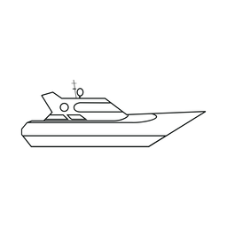 Yacht ship line PNG Design