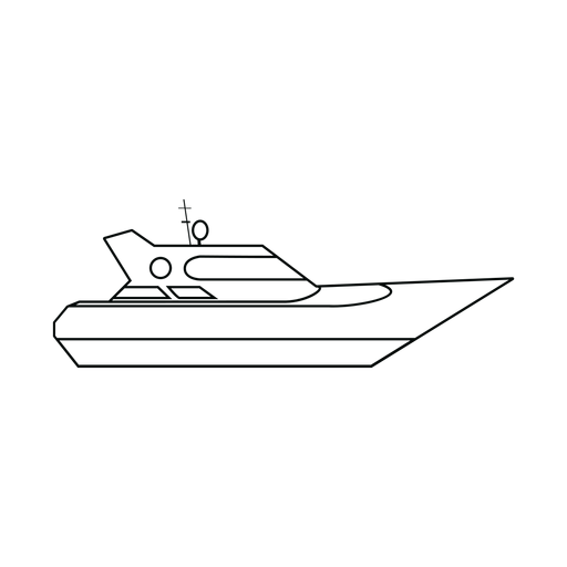 Yacht Schiffslinie PNG-Design