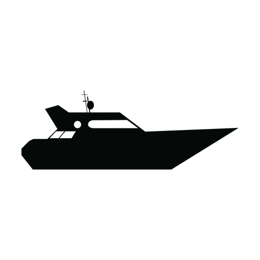 Silueta de barco yate Diseño PNG