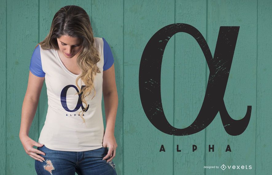 Diseño de camiseta alfa Diseño de camiseta alfa