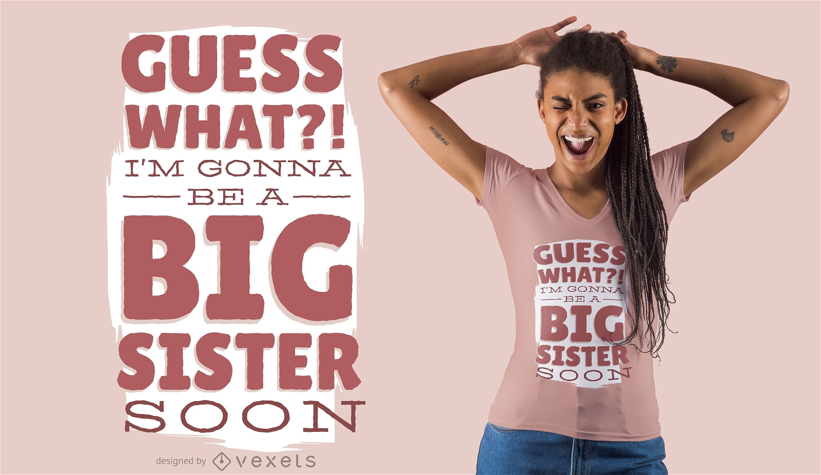 Big sister t-shirt design