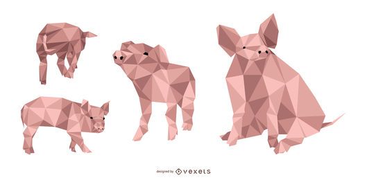 Cerdo Lowpoly Vect Cerdo Lowpoly Vect