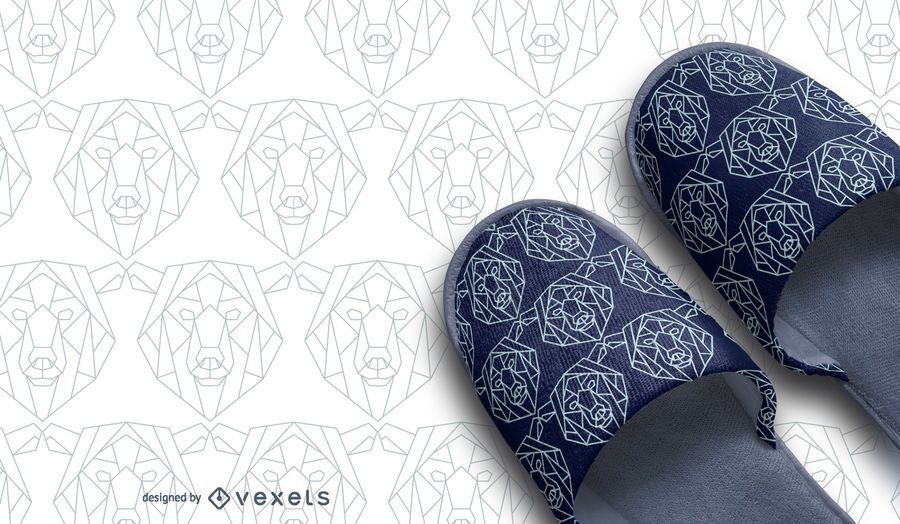 Polygonal Bear Pattern Design Polygonal Bear Pattern Design