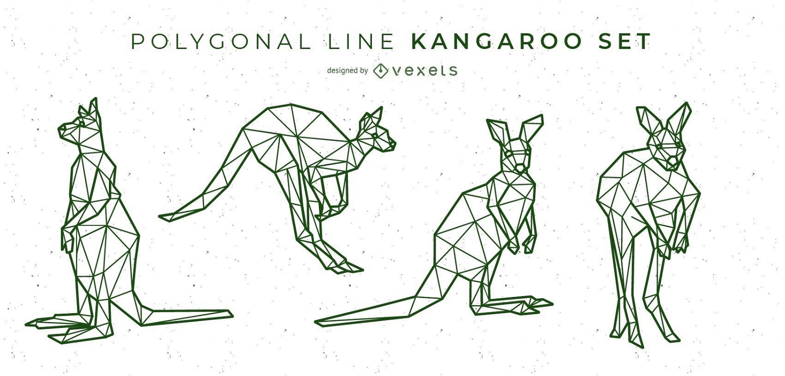 Polygonal Line Kangaroo Design