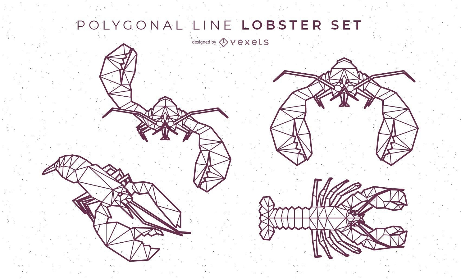 Polygonal Line Lobster Set