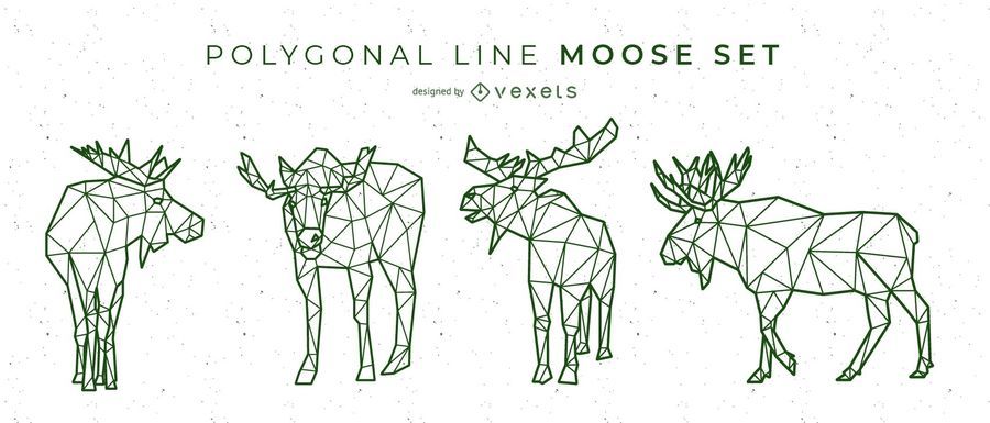 Polygonal Line Moose Design Polygonal Line Moose Design
