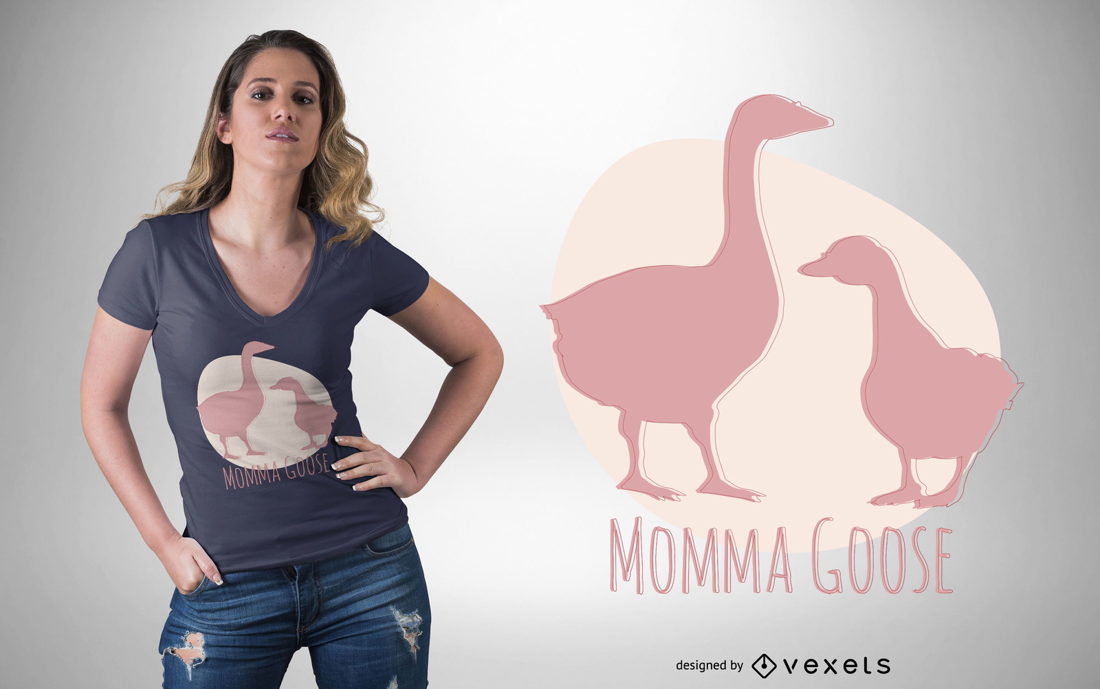 Diseño de camiseta Momma Goose