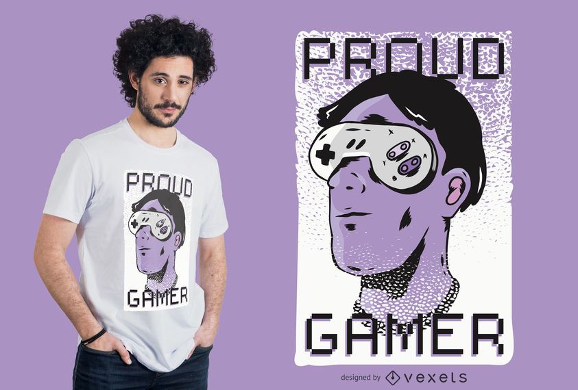 Proud Gamer T-shirt Design Proud Gamer T-shirt Design