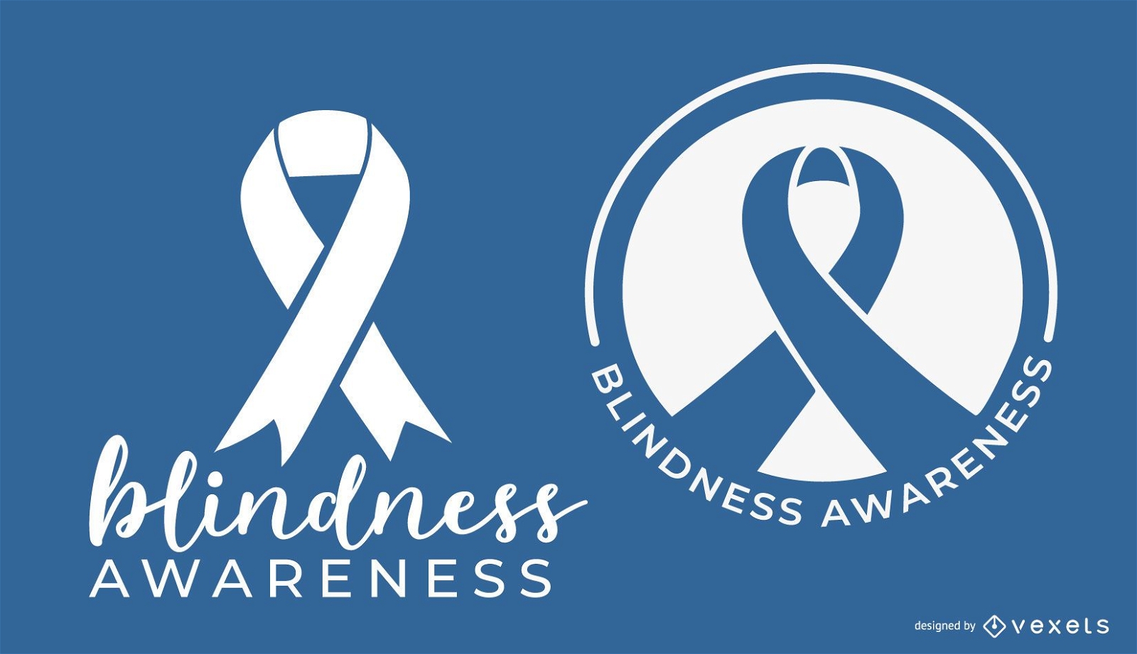 Blindness awareness badge set