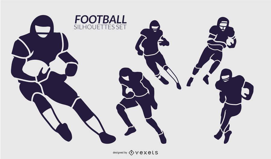 Conjunto de silueta de jugadores de fútbol Conjunto de silueta de jugadores de fútbol
