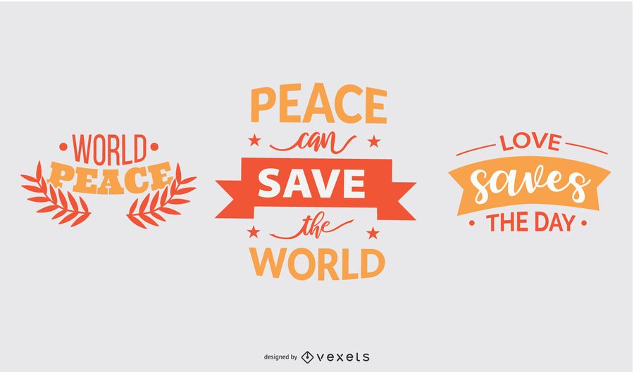 Peace saves lettering set Peace saves lettering set