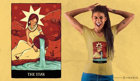 Star Tarot Card T-shirt Design
