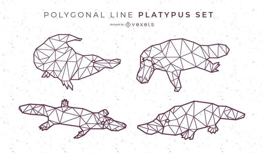 Polygonal Line Platypus Design Polygonal Line Platypus Design