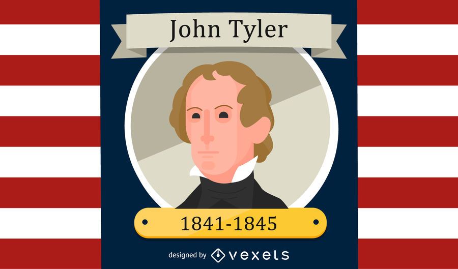 John Tyler Cartoon Portrait John Tyler Cartoon Portrait