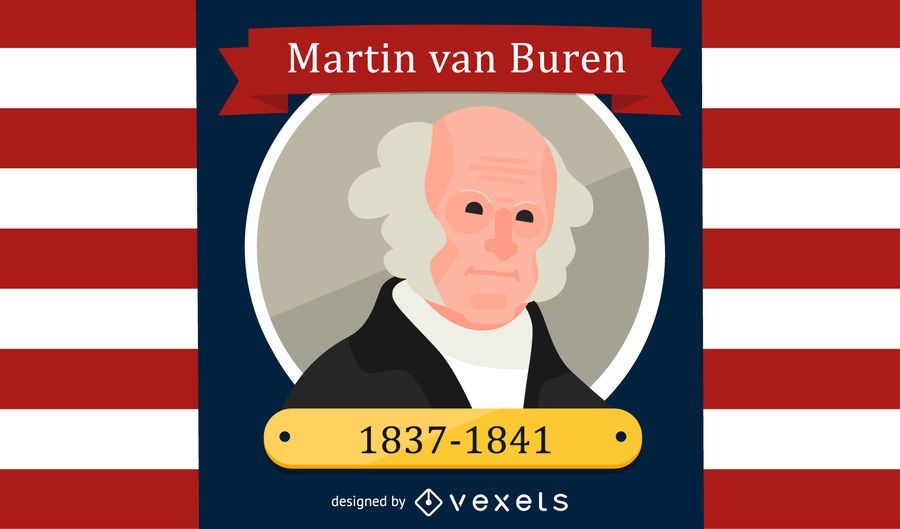 Martin Van Buren Cartoon Illustration Martin Van Buren Cartoon Illustration