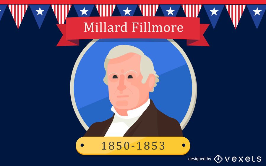 Millard Fillmore Cartoon Illustration Millard Fillmore Cartoon Illustration