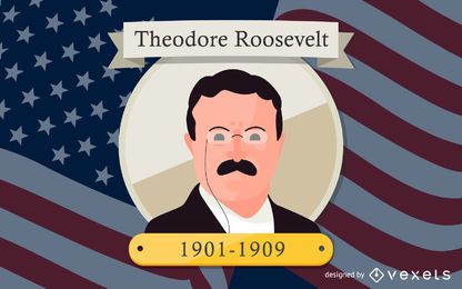 Theodore Roosevelt Cartoon Illustration 