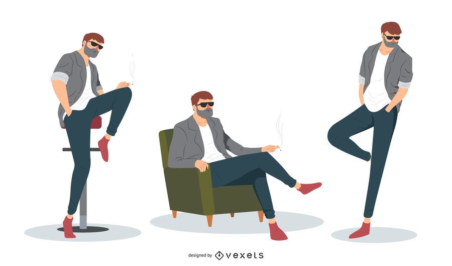 Cool Man Vector Set Cool Man Vector Set