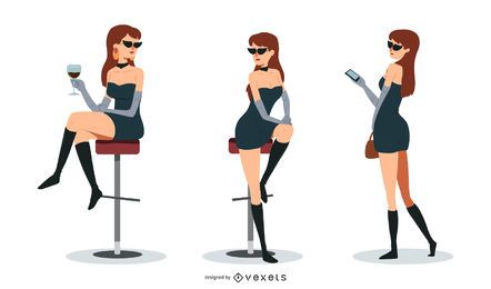 Pretty Woman Vector Set Pretty Woman Vector Set