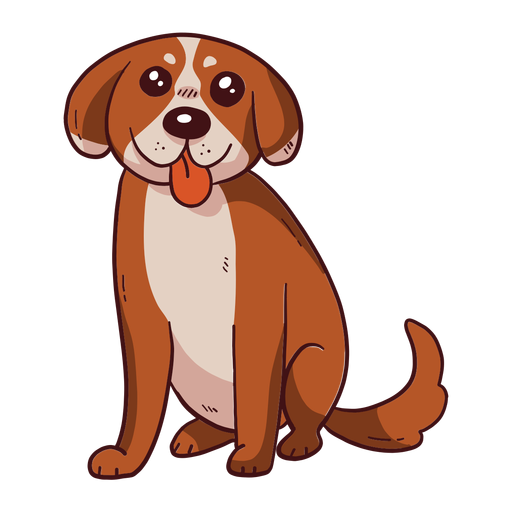 Cute dog drawing PNG Design
