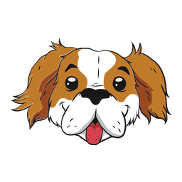 Cute dog smiling PNG Design